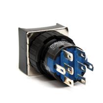 Botão de Comando Quadrado com Retenção Iluminado Metaltex P16-IS7-R2 32610 32610