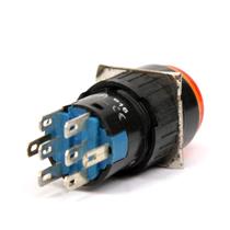 Botão de Comando Redondo com Retenção Iluminado Metaltex P16-IR7-O2 32385 32385 