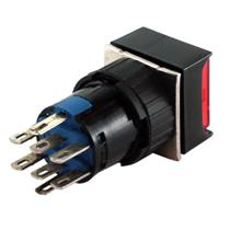 Botão de Comando Quadrado Pulsante Iluminado Metaltex P16-BS7-R2 29423 29423 