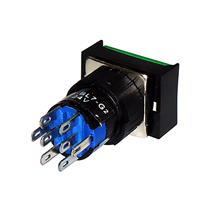 Botão de Comando Retangular Pulsante Iluminado Metaltex P16-BL7-G2 29602 29602