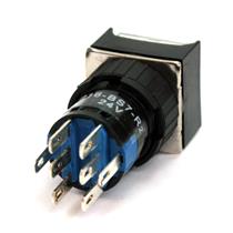 Botão de Comando Quadrado Pulsante Iluminado Metaltex P16-BS7-W2 32825 32825