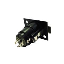Conector Canon Fêmea Preto Metálico para Painel  19900 19900 