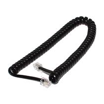 Cordão Espiral Preto para Monofone 2,00 metros 2 Pinos USA  19668 19668 